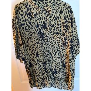 Zara leopard print blouse